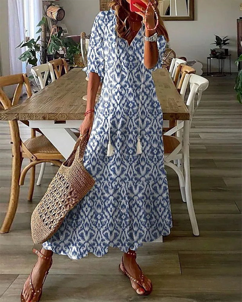 Ruby | Women's Boho Print Maxi Dress
