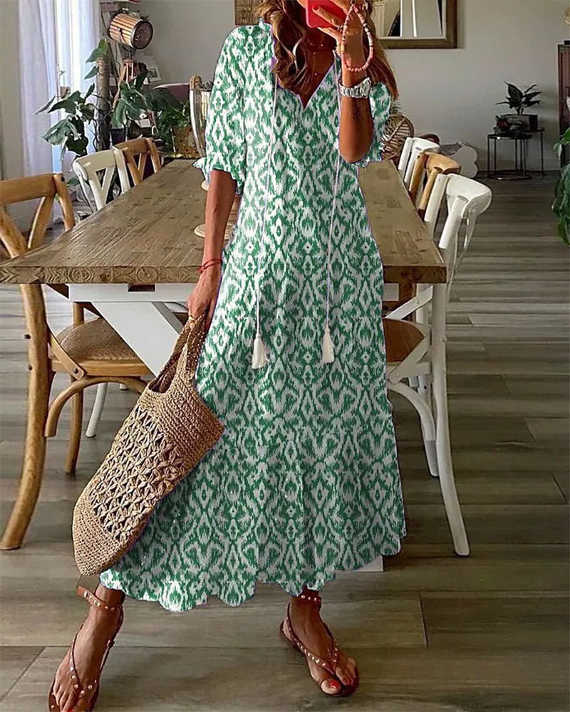 Ruby | Women's Boho Print Maxi Dress
