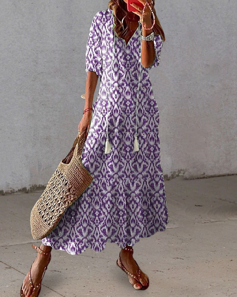 Ruby | Women's Boho Print Maxi Dress