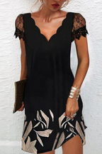 Helene | Women Lace Sleeve Midi Wedding Guest Dress