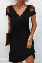 Helene | Women Lace Sleeve Midi Wedding Guest Dress
