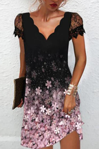 Helene | Women Lace Sleeve Midi Wedding Guest Dress