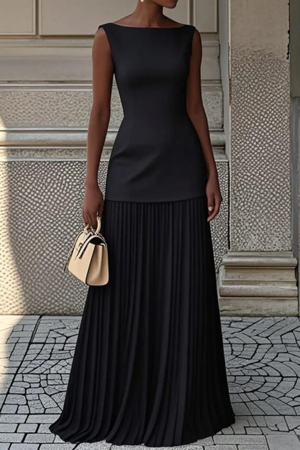 Elene | Women Elegant Pleated Formal Maxi Dress