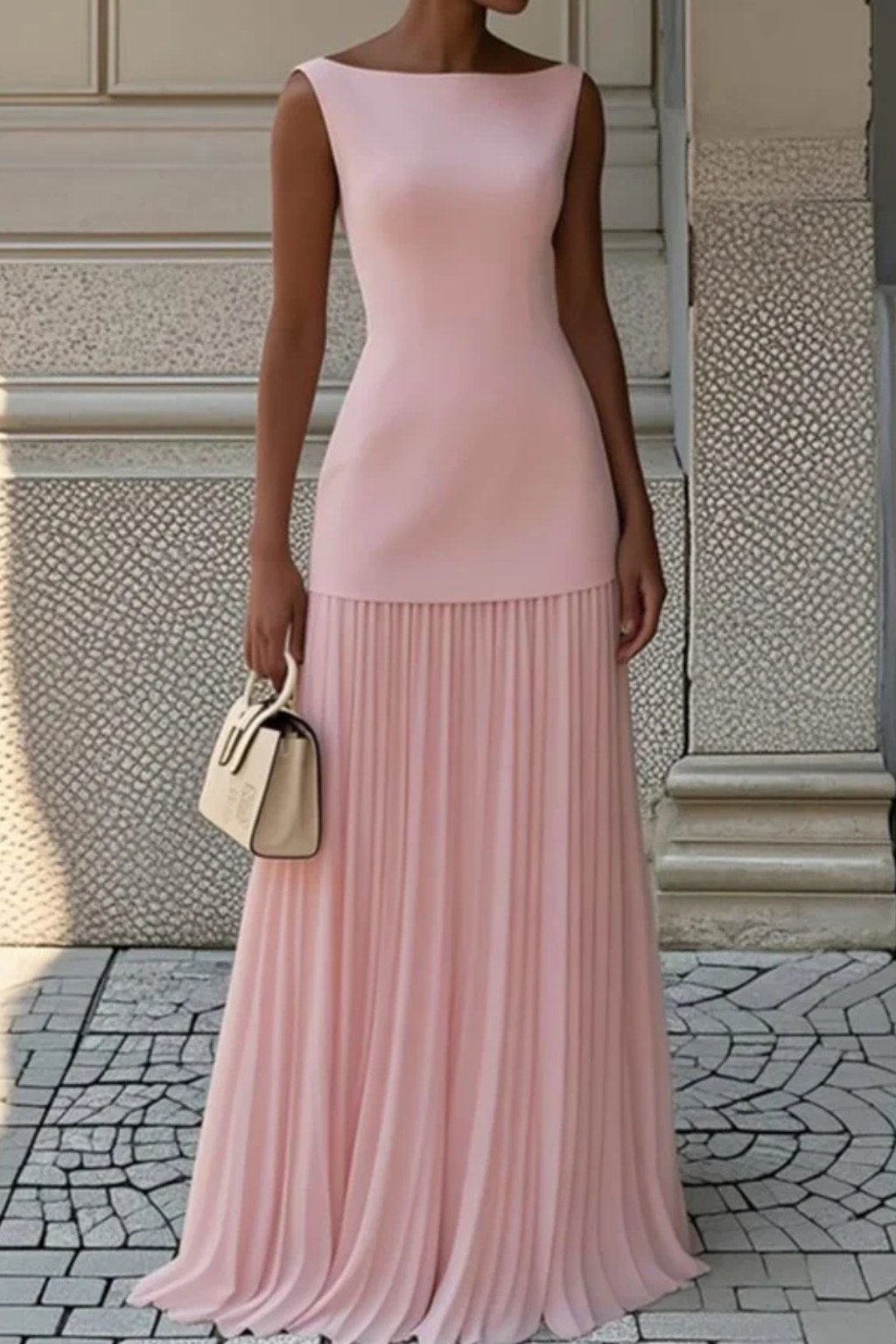 Elene | Women Elegant Pleated Formal Maxi Dress