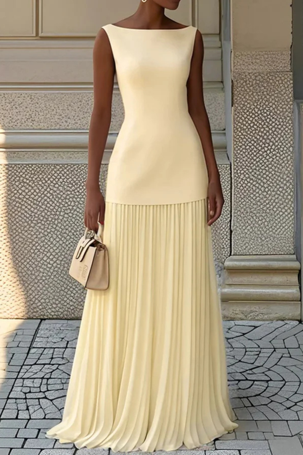 Elene | Women Elegant Pleated Formal Maxi Dress