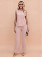 Sharon | Women's Sleeveless Top & Wide Leg Trouser Co-ord Set