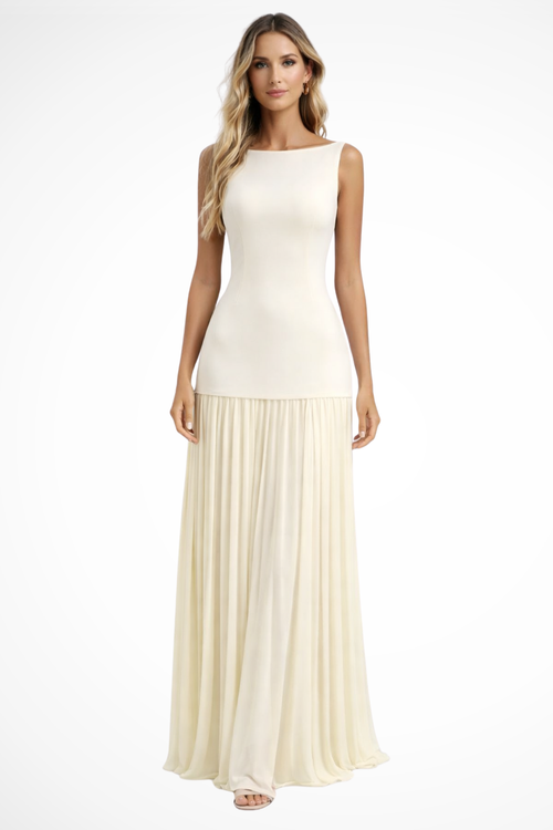 Elene | Women Elegant Pleated Formal Maxi Dress