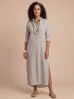 Jenny | Women's Striped Maxi Shirt Dress