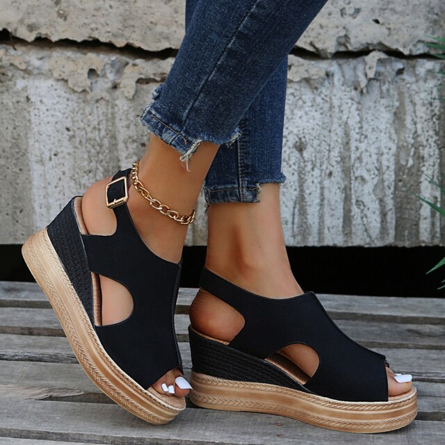 Molly | Women's Shimmer Platform Wedge Sandal