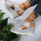 Molly | Women's Shimmer Platform Wedge Sandal