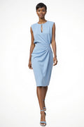 Seraphina | Women Gathered Tie Midi Dress with Short Sleeves