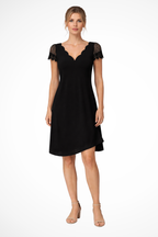 Helene | Women Lace Sleeve Midi Wedding Guest Dress
