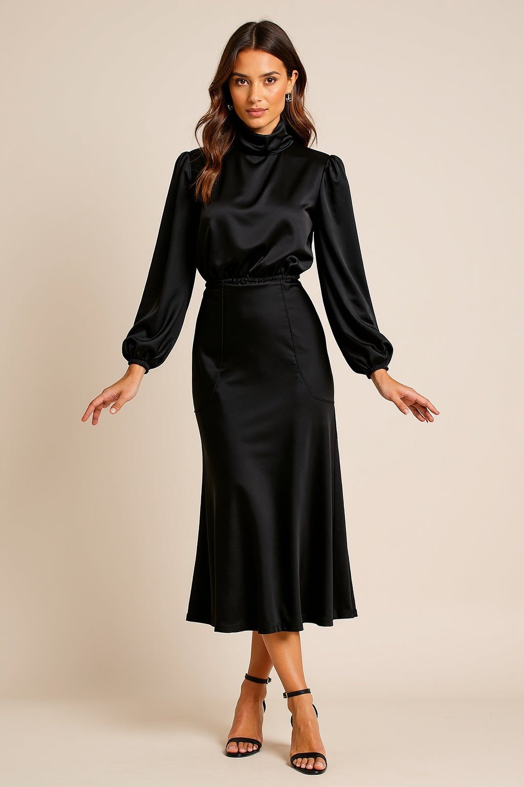 Zara | High Waist Midi Dress