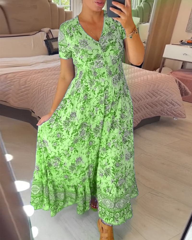 Mia | Women's Floral Boho Maxi Dress