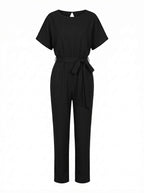 Nikki | Women's Short Sleeve Belted Jumpsuit