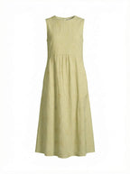 Paula | Women's Embroidered Sleeveless Midi Dress