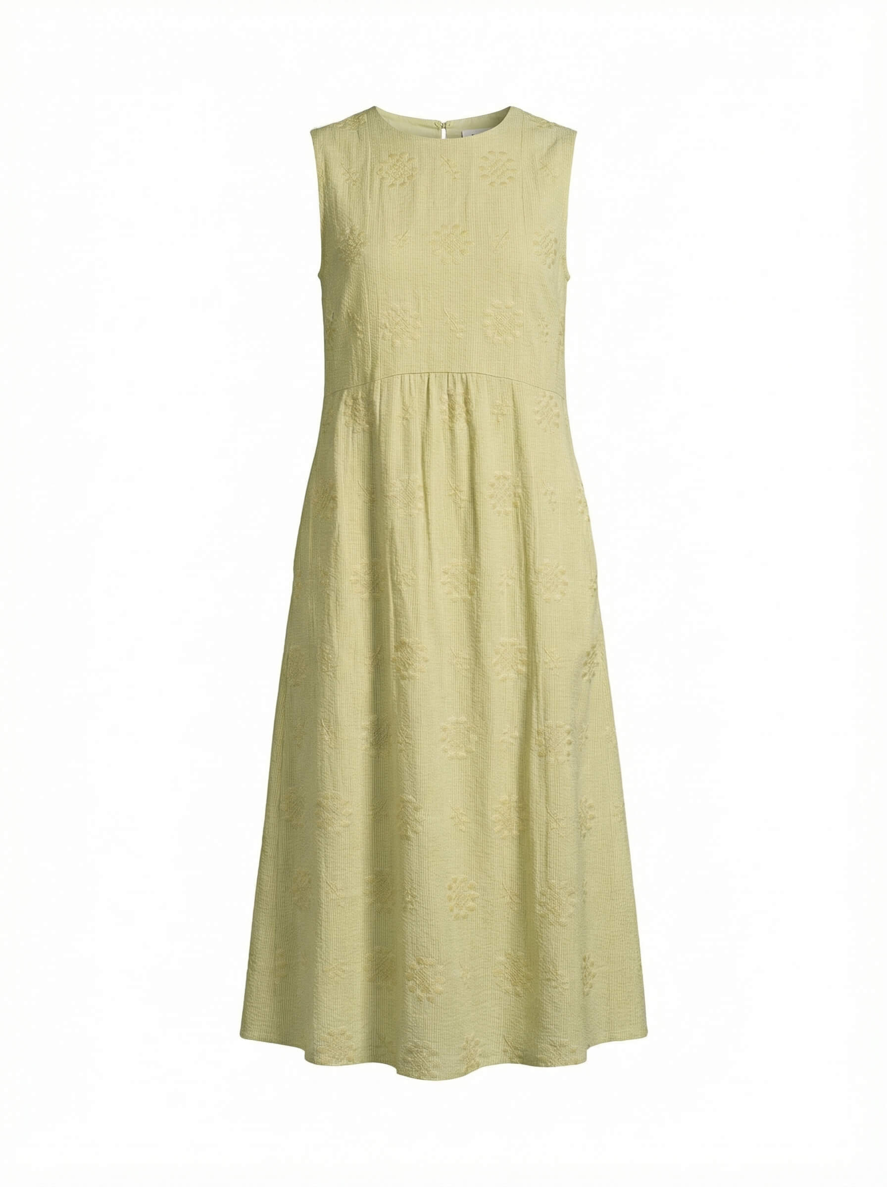 Paula | Women's Embroidered Sleeveless Midi Dress