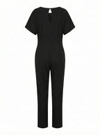 Nikki | Women's Short Sleeve Belted Jumpsuit