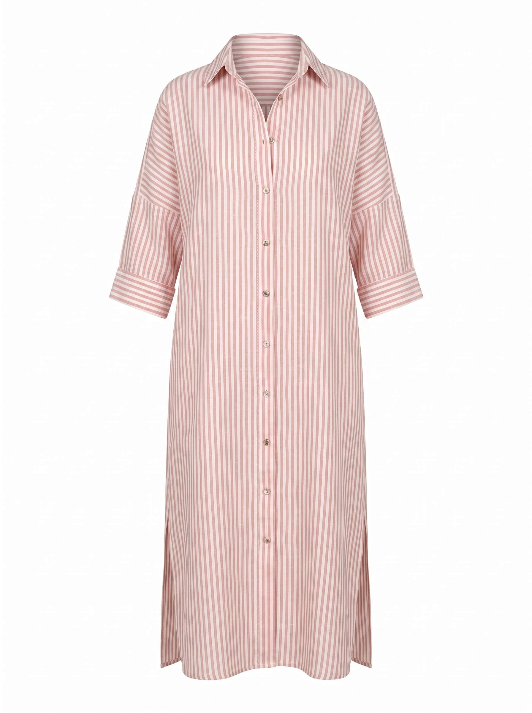 Jenny | Women's Striped Maxi Shirt Dress