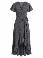 Diane | Women's Ditsy Print Wrap Midi Dress