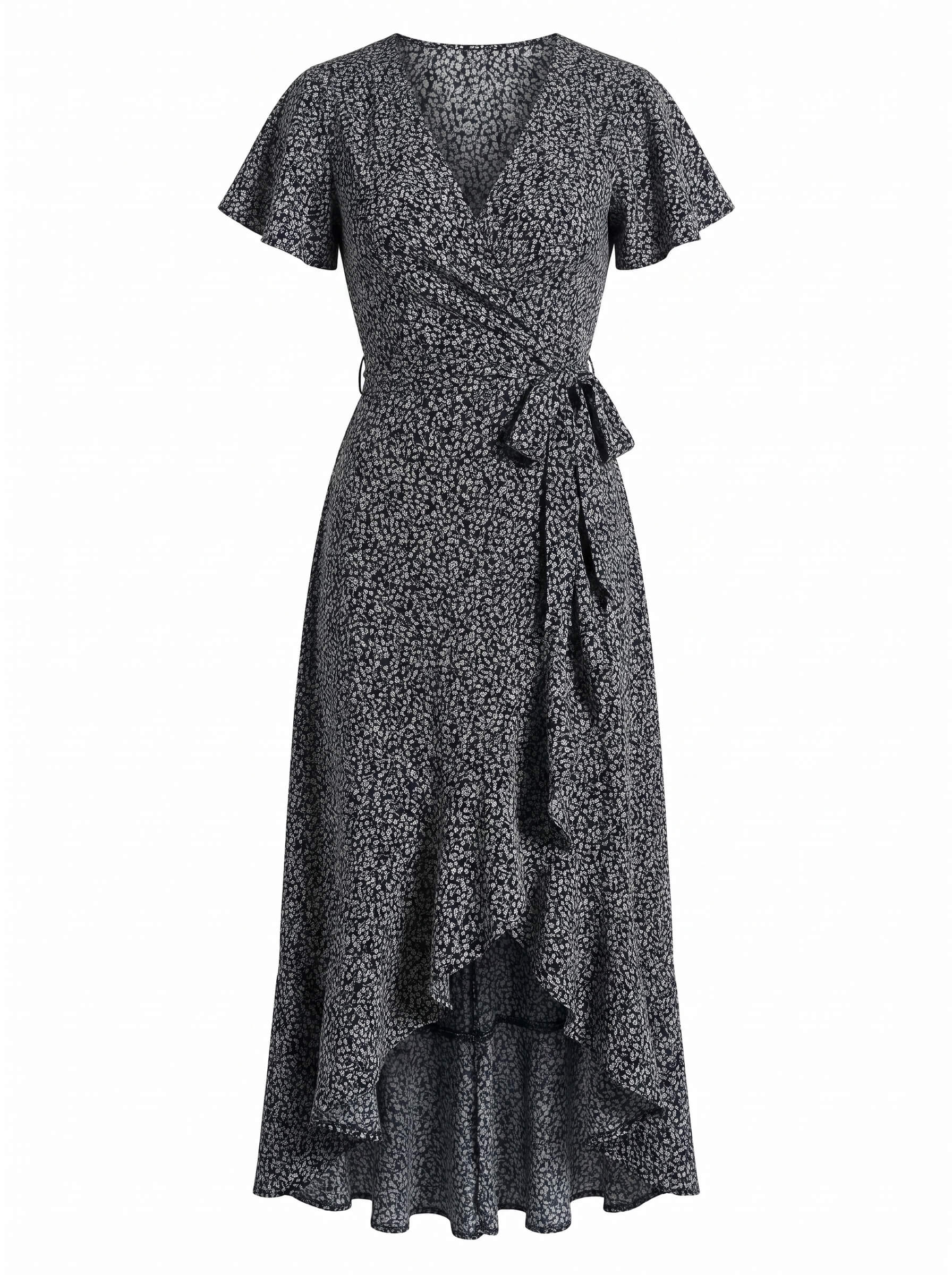 Diane | Women's Ditsy Print Wrap Midi Dress