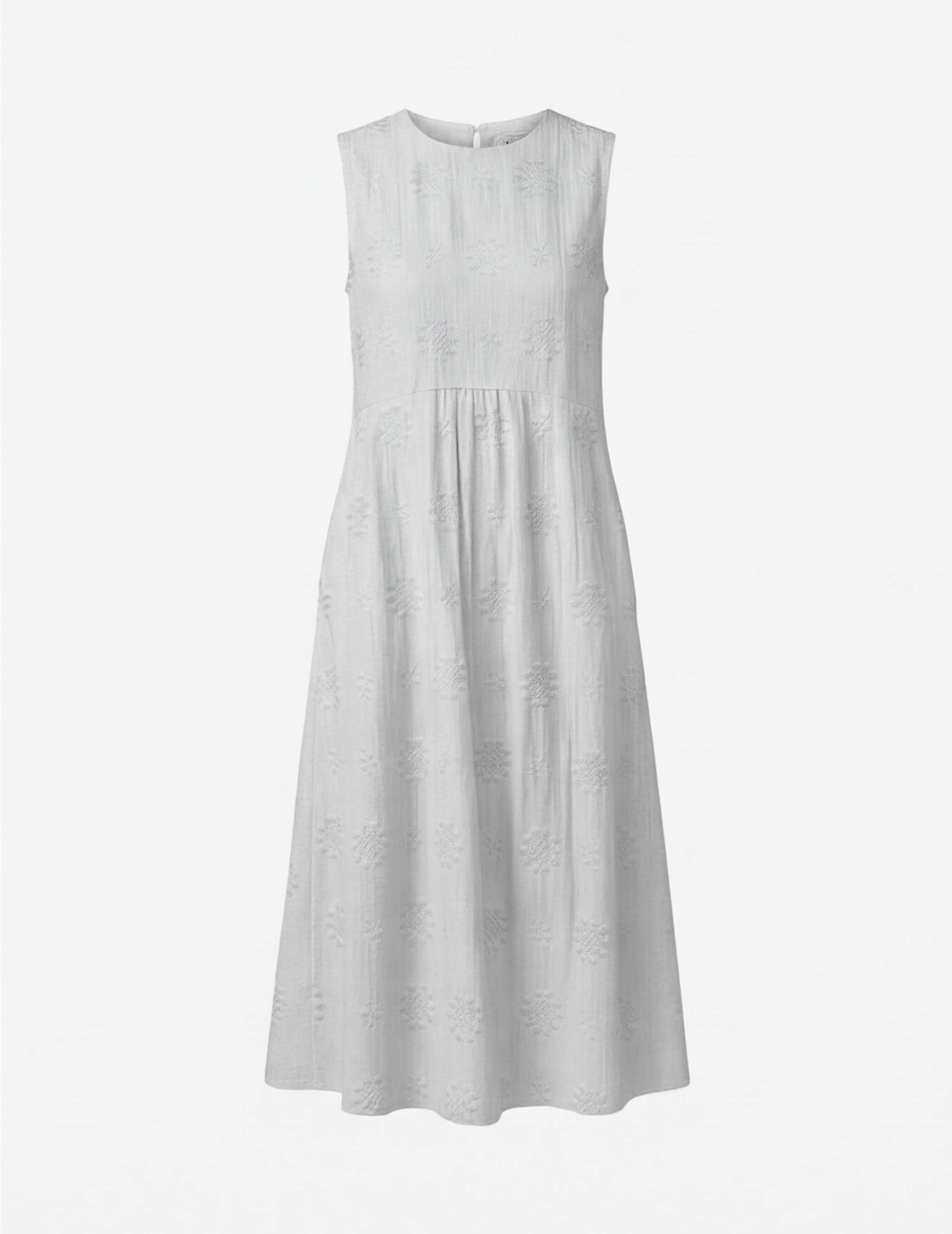 Paula | Women's Embroidered Sleeveless Midi Dress