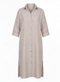 Jenny | Women's Striped Maxi Shirt Dress