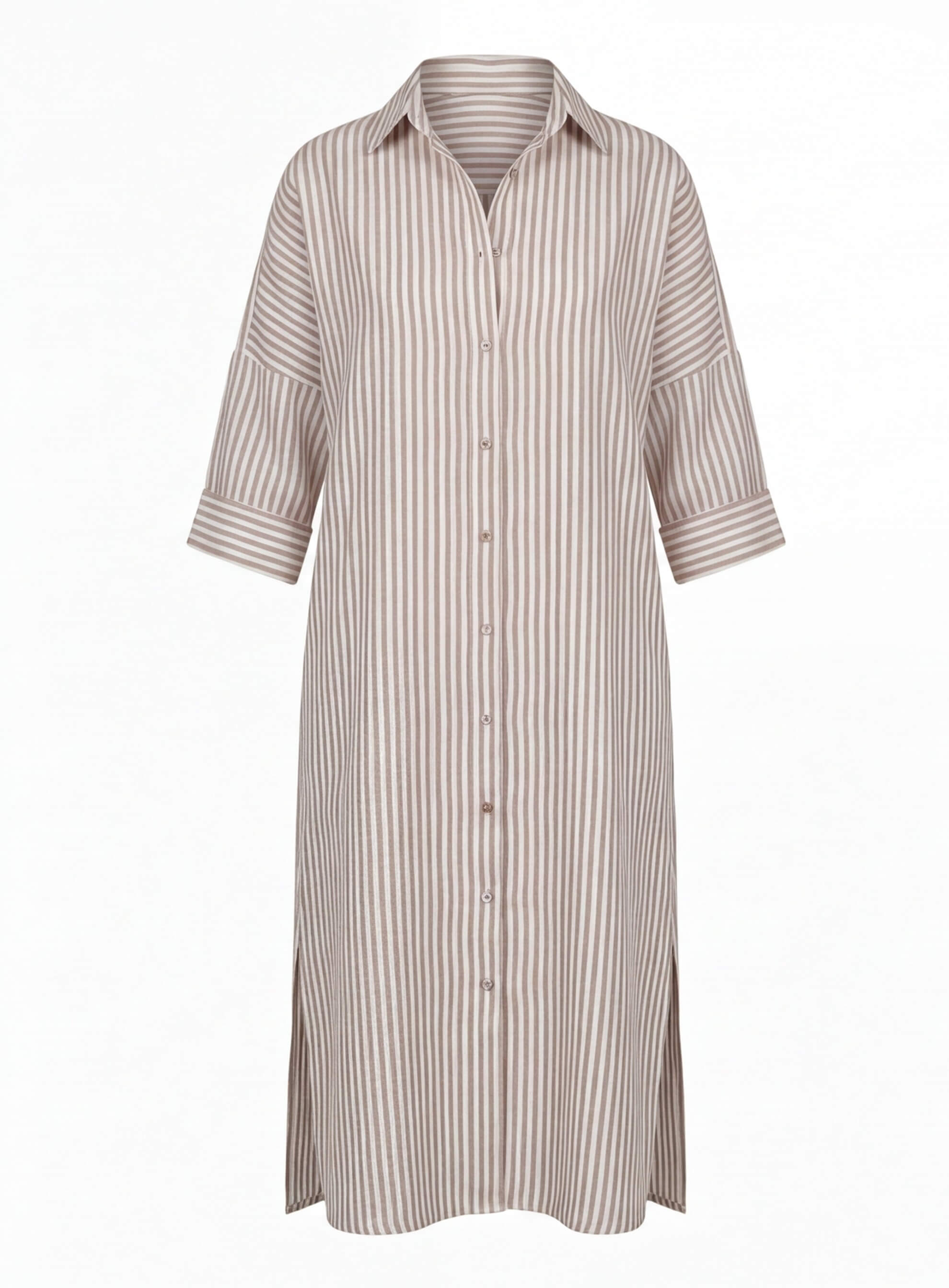 Jenny | Women's Striped Maxi Shirt Dress