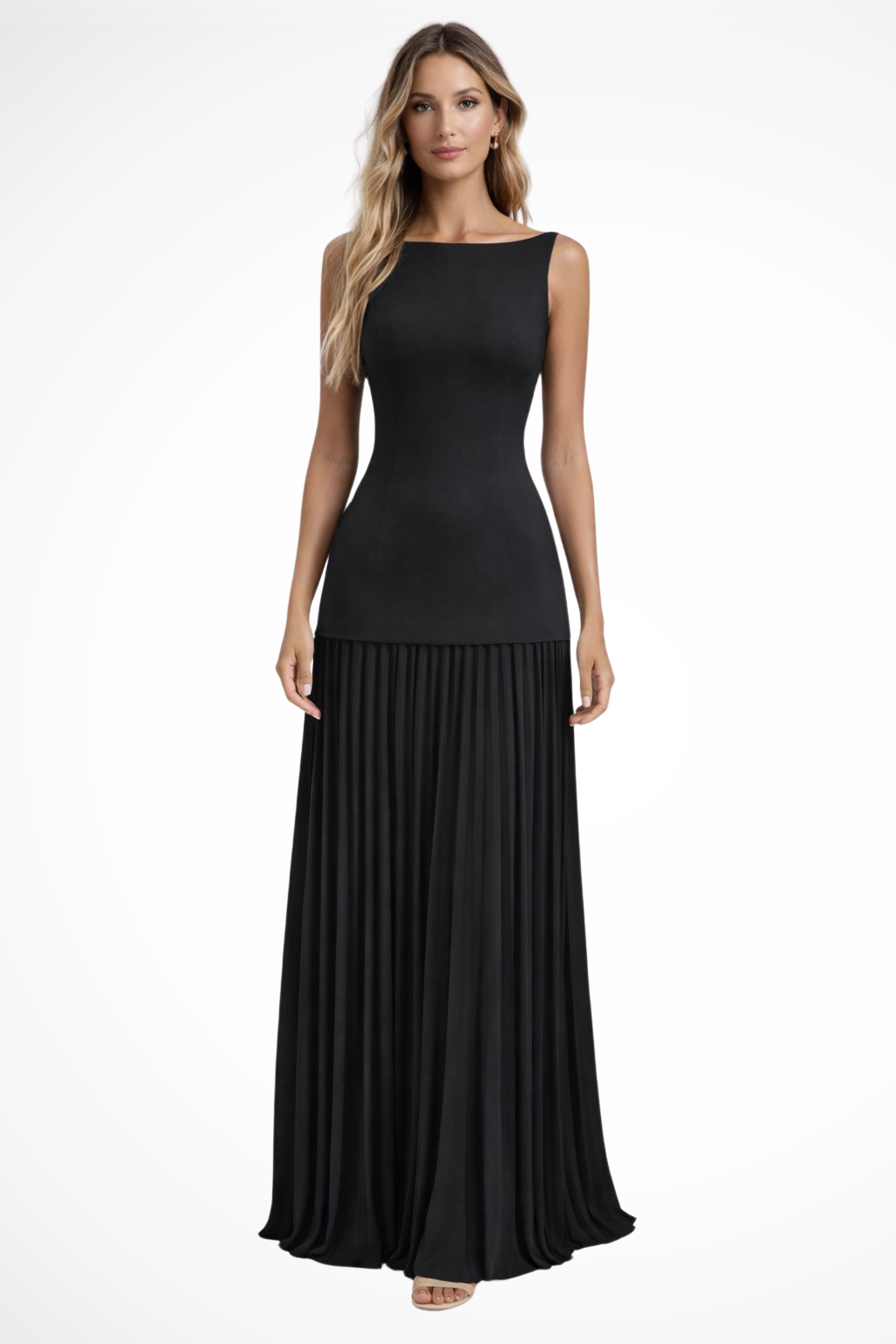 Elene | Women Elegant Pleated Formal Maxi Dress