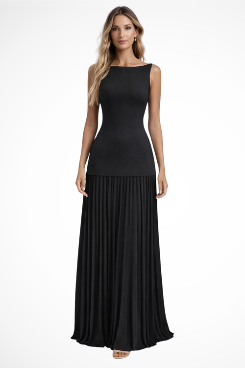 Elene | Women Elegant Pleated Formal Maxi Dress