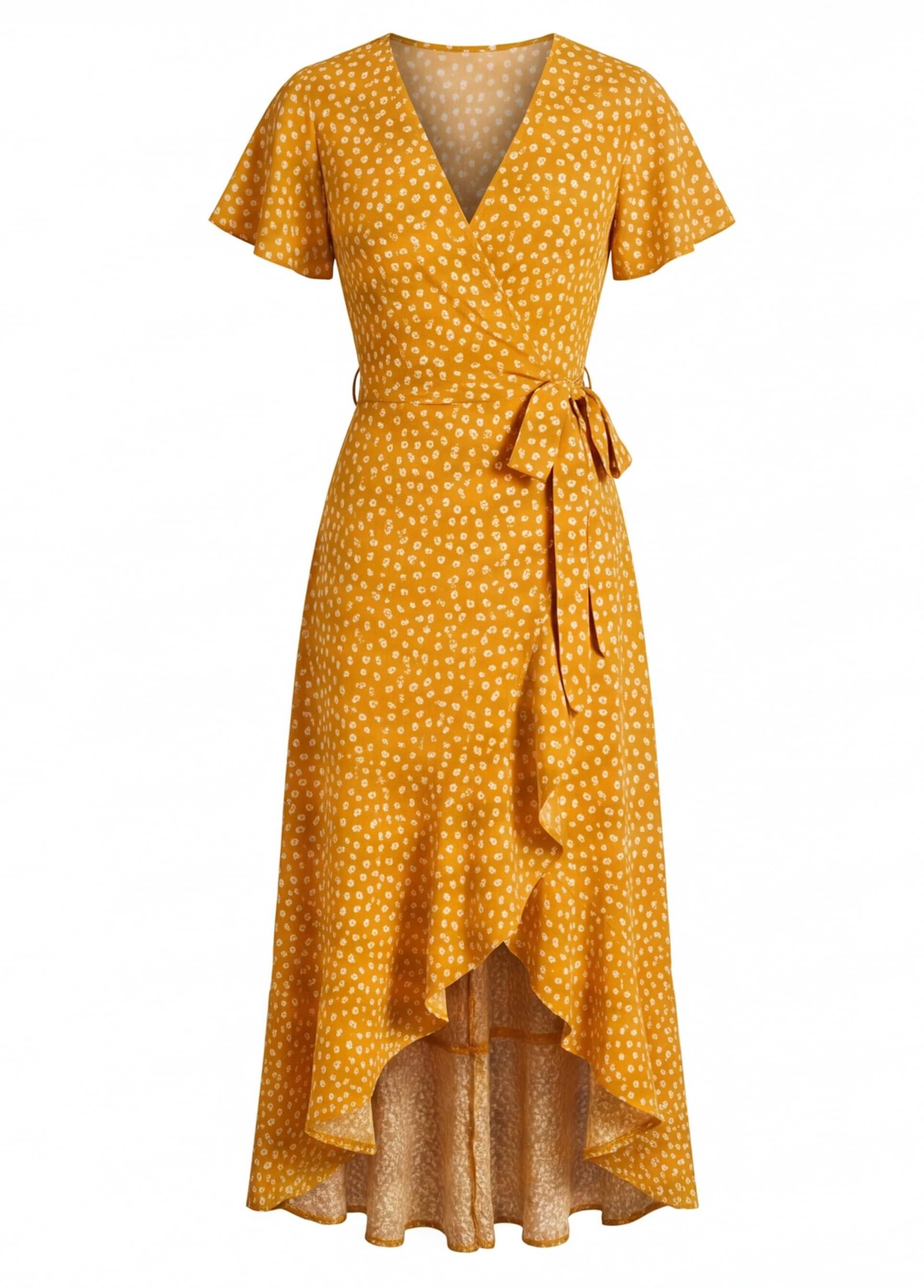 Diane | Women's Ditsy Print Wrap Midi Dress
