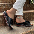 June | Women's Elegant Velcro Wedge Sandal