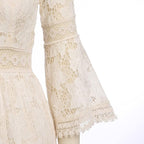 Violet | Women's Boho Lace Tiered Maxi Dress