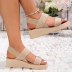 Nora | Women's Elastic Strap Platform Sandal