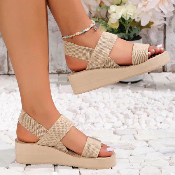 Nora | Women's Elastic Strap Platform Sandal