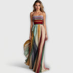 Luna | Ruffled Sunset Halter Dress