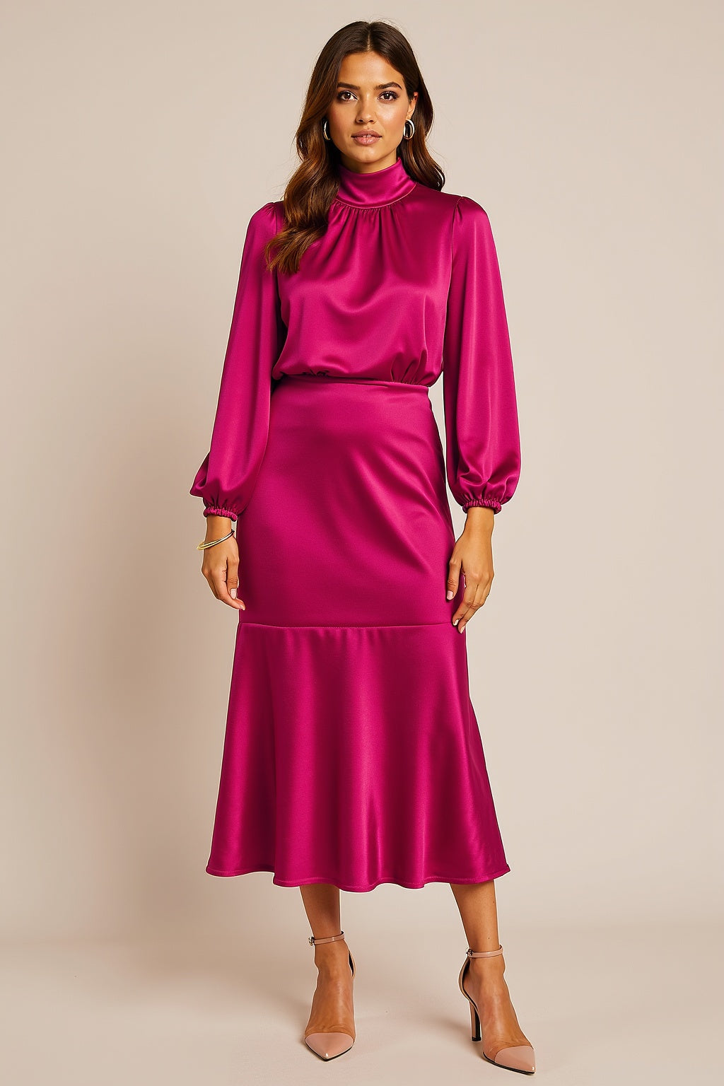 Zara | High Waist Midi Dress