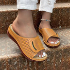 June | Women's Elegant Velcro Wedge Sandal