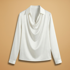 Grace | Women's Satin Cowl Neck Collar Blouse