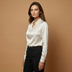 Grace | Women's Satin Cowl Neck Collar Blouse
