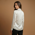 Grace | Women's Satin Cowl Neck Collar Blouse