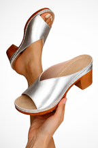 Rosa | Women Open Toe Slip On Block Heel Mules
