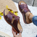 Rosa | Women's Velcro Cut-Out Comfort Sandal
