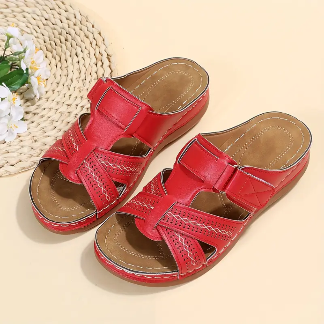 Rosa | Women's Velcro Cut-Out Comfort Sandal
