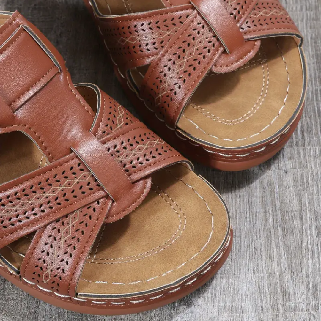 Rosa | Women's Velcro Cut-Out Comfort Sandal
