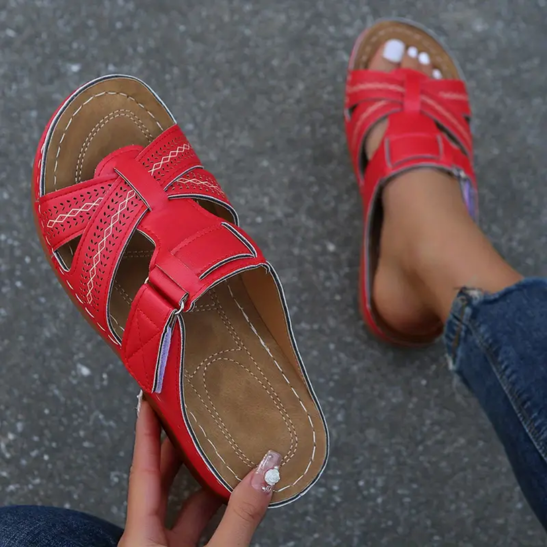 Rosa | Women's Velcro Cut-Out Comfort Sandal