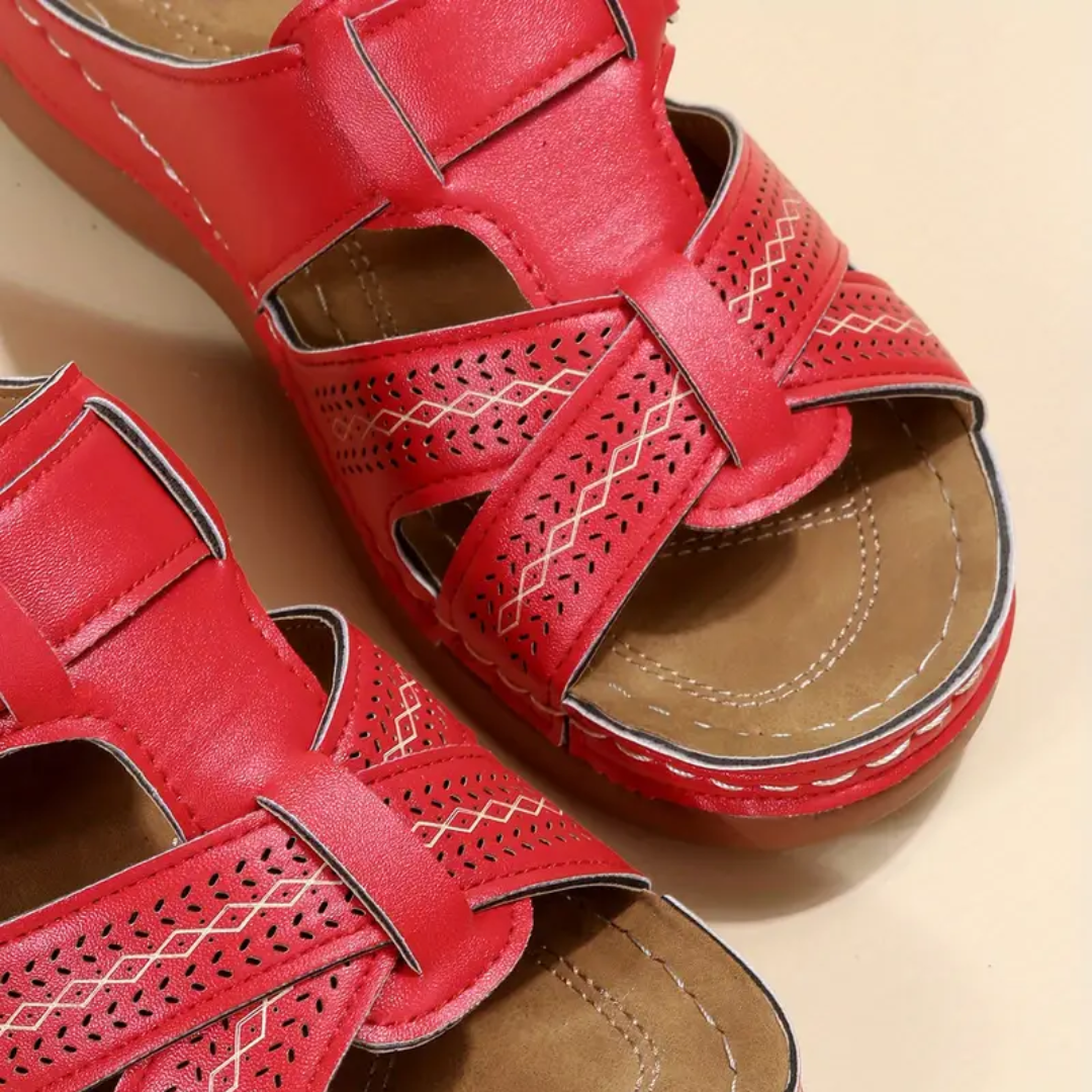 Rosa | Women's Velcro Cut-Out Comfort Sandal