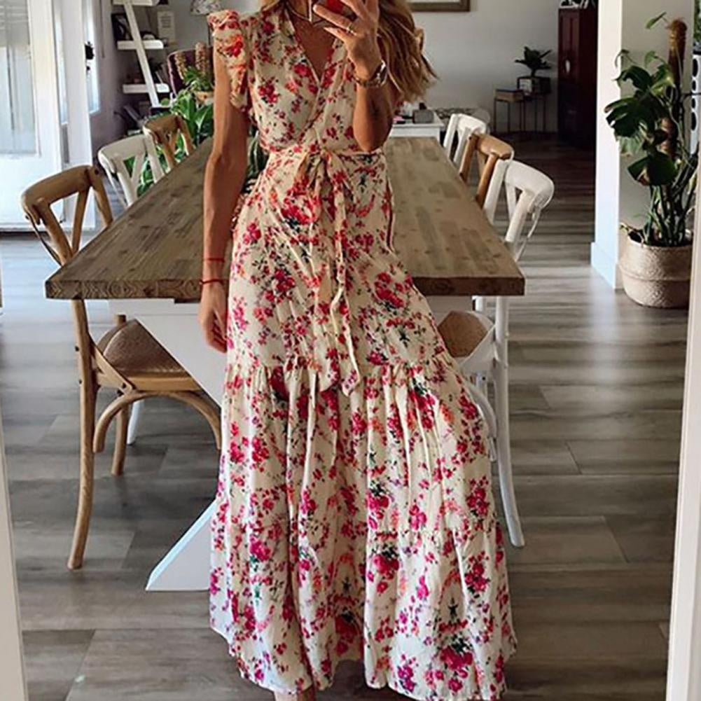 Lily | Women's Floral Wrap Maxi Dress