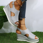 Molly | Women's Shimmer Platform Wedge Sandal