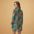 Rosie | Women's Tropical Print Kimono, Bikini Top & Brief Set